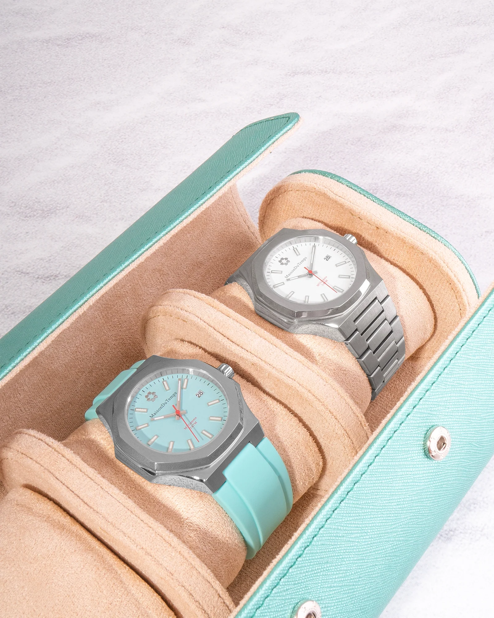 Étui Montre Turquoise - 3 Montres - Image 3